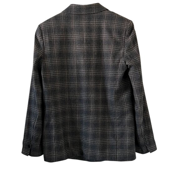 Theory Piazza Wool Blend Double Breasted Plaid Blazer/Jacket Size 6 - Picture 11 of 16